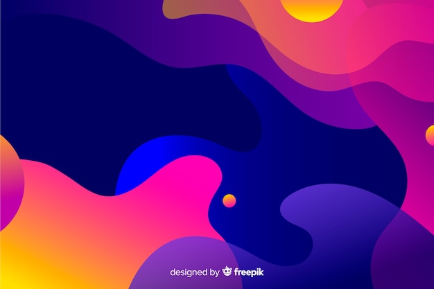 Abstract colorful flow shapes background design