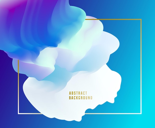 Abstract colorful fluid vector background, dimensional gradient shape element for design, flowing 3D wave, color dynamic motion layout.