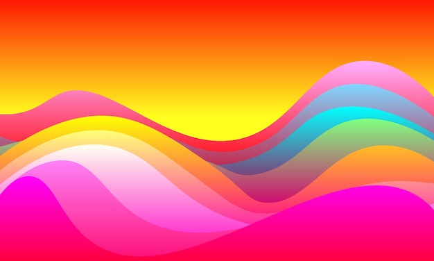 abstract colorful gradient wave background