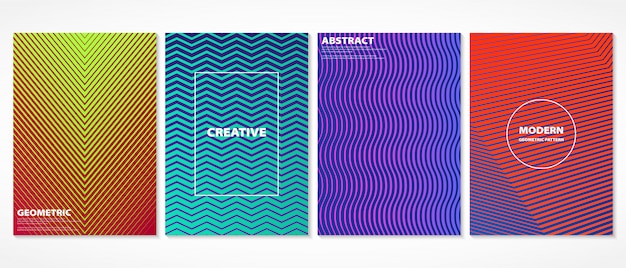 abstract colorful minimal geometric covers pattern design. 