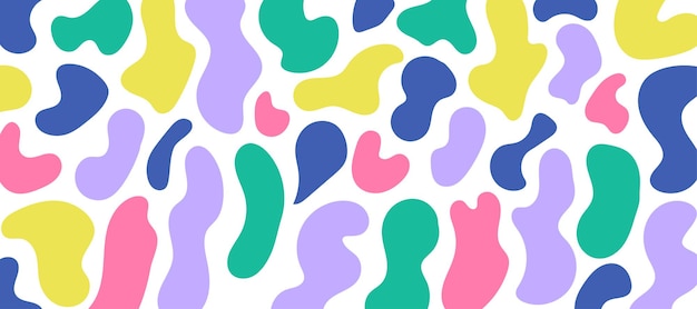 Abstract Colorful Organic Shapes Pattern Background Design
