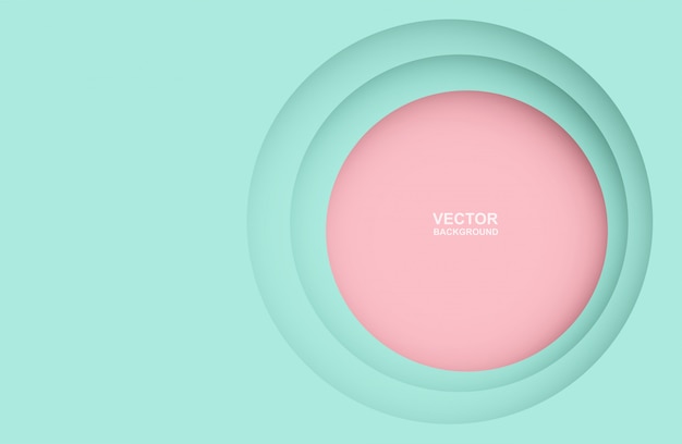 Abstract. Colorful pastels pink ,mint green geometric shape overlap background. 