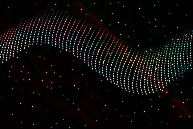 Abstract colorful technology dotted wave background with colorful lines and wallpaper texture