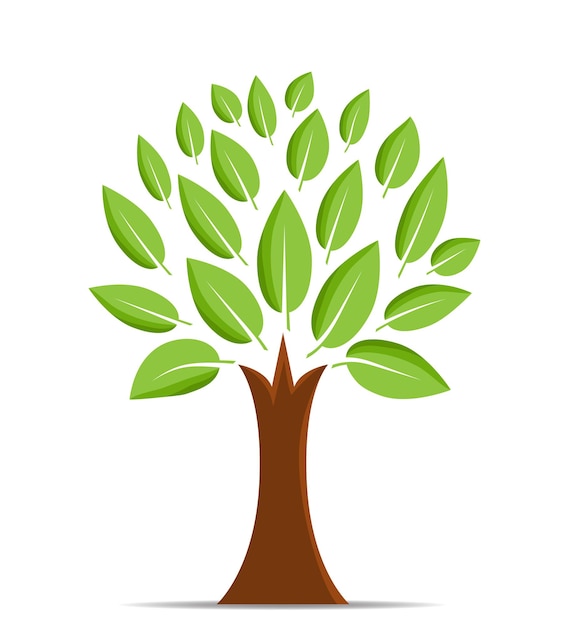 Abstract Colorful Tree Vector Icon Design Growth and wisdom logo design Green tree icon