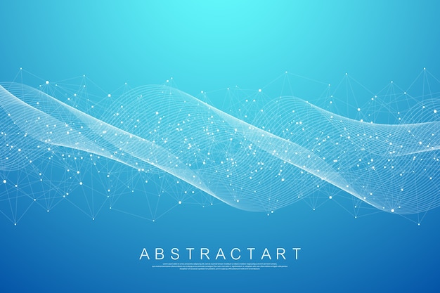 abstract colorful wave lines background