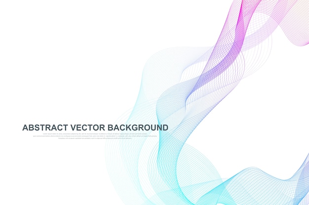 Abstract colorful wave lines