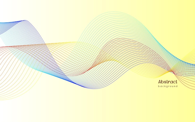 Abstract colorfull wave element for design Stylized line art background Vector illustration Wave with lines created using blend tool Digital frequency track equalizer Curved wavy line