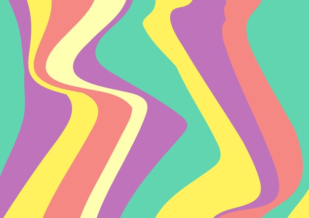 Abstract colourful pastel refracted waves minimal background Vector geometric design