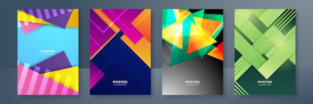 abstract colourful trendy gradient flowing geometric pattern background texture for poster cover design minimal color gradient banner template modern vector wave shape for brochure and social media