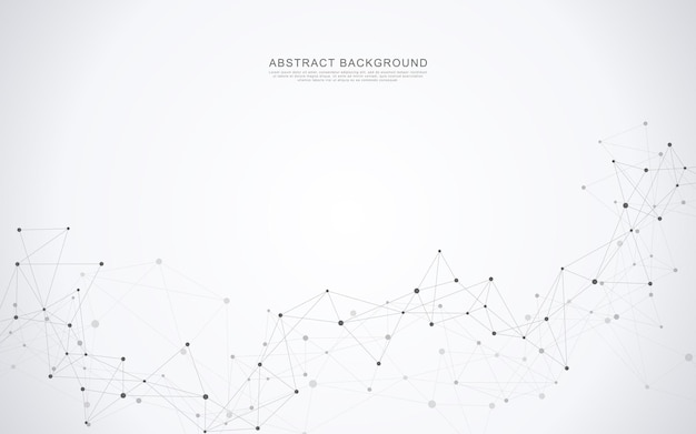Abstract communication background with lines and dots