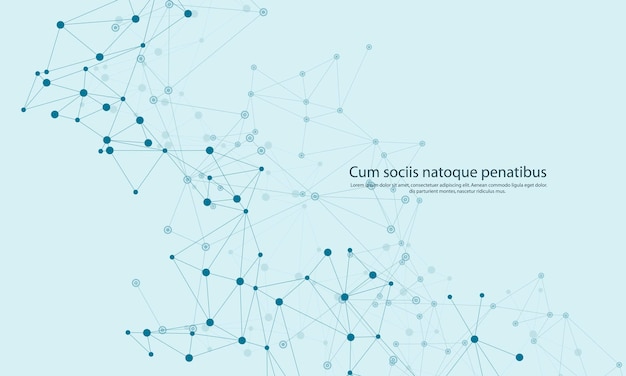 Abstract connect background with dots array and lines Geometric modern technology structure