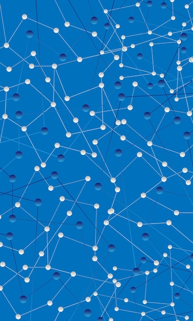 Abstract connecting dots and lines Connection science and technology background Vector illustration