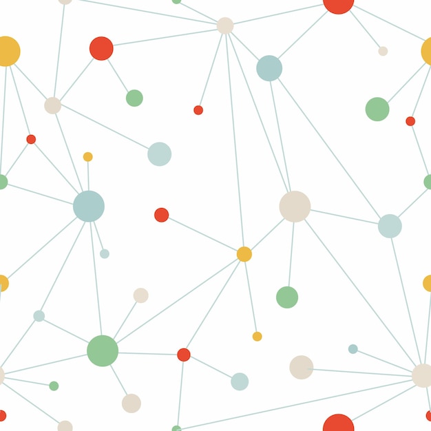 Abstract connecting dots and lines Connection science and technology seamless pattern