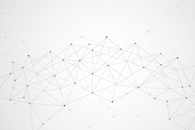 abstract connecting dots and lines geometric background