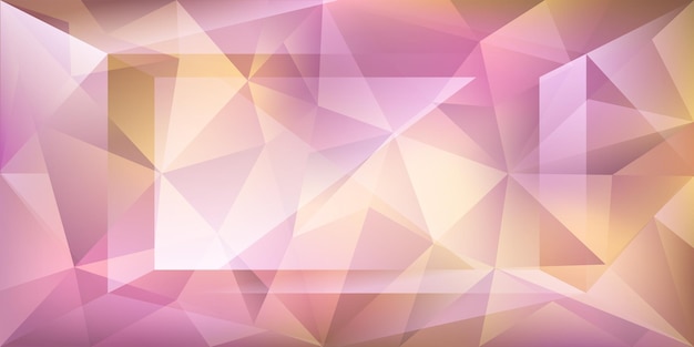 abstract crystal background with refracting light and highlights in purple and yellow colors