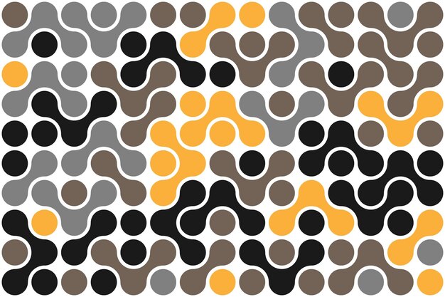 Abstract curved pattern in earth tones and yellow