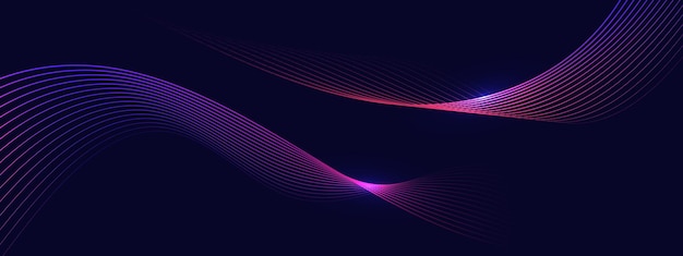 Abstract dark background with glowing wave