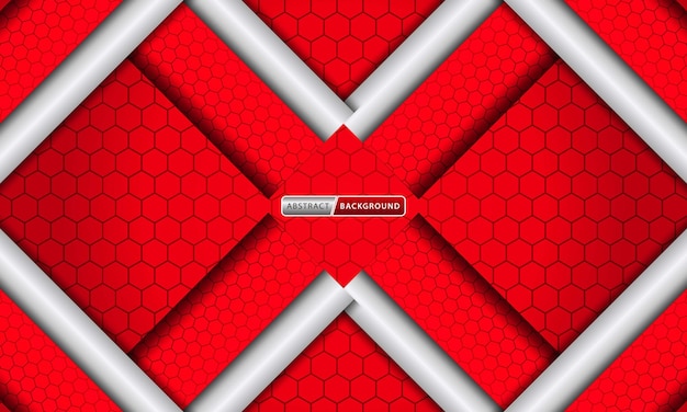 abstract dark background with red hexagons