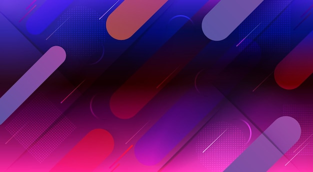 Abstract dark blue background with a set of multicolored stripes
