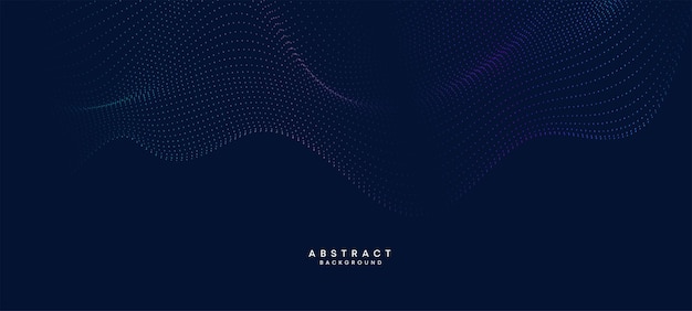 abstract dark blue green purple gradient flowing dot waving particle geometric technology background