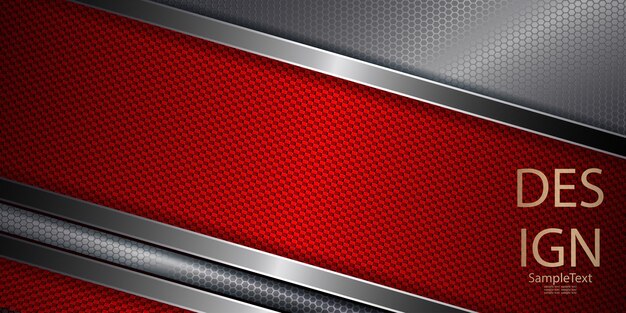 Abstract dark mesh background with red rippled border