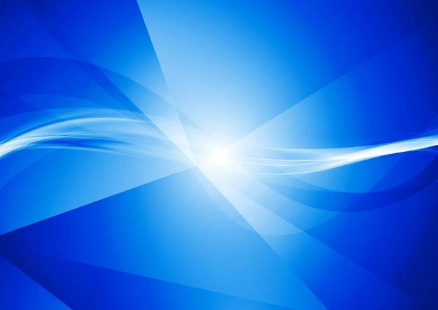 Abstract deep blue tech wavy background