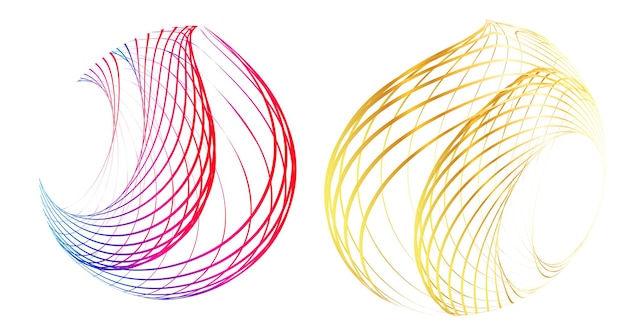 Abstract design element on white background of twist lines Vector Illustration eps 10 Golden ratio traditional proportions vector icon beauty salon for elegant business card background event party