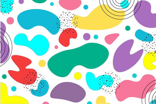 abstract different shapes doodle pattern