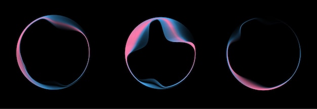 abstract digital art with glowing circle shapes