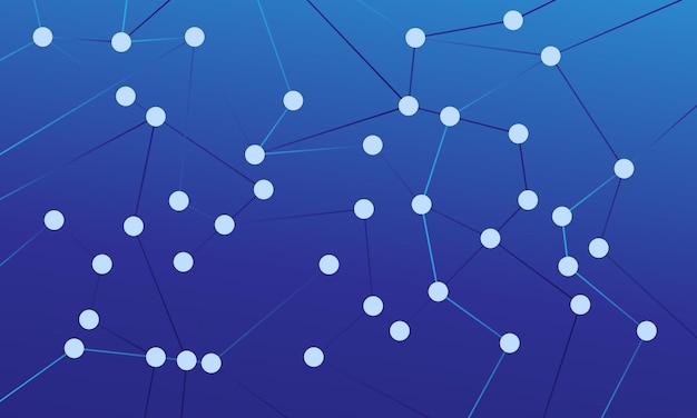 Abstract digital background of points lines and triangles Glowing plexus Big data Network or connect