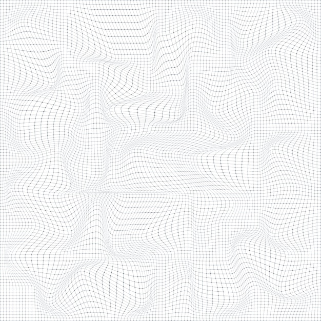 Abstract digital landscape with particles dots and lines