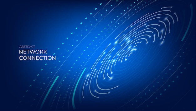 abstract digital network connection futuristic connection circle background