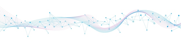 Abstract digital technology network connection with plexus design Big data visualization