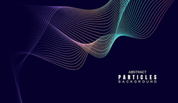 Abstract Dot Flowing Line Waves Smooth Curves Background Particle Geometric Technology Line Wave Halftone Dotted Background Concept For Science Music Cover Website Header Presentation Banner