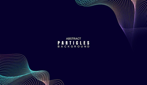 Abstract Dot Flowing Line Waves Smooth Curves Background Particle Geometric Technology Line Wave Halftone Dotted Background Concept For Science Music Cover Website Header Presentation Banner