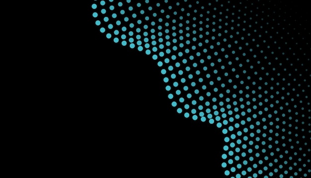 Abstract dotted ripple with soft distortion on black