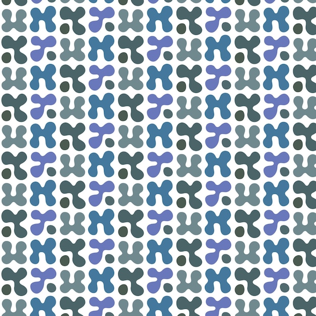 Abstract dynamic blobs pattern repeating seamlessly in a grid with vibrant colors