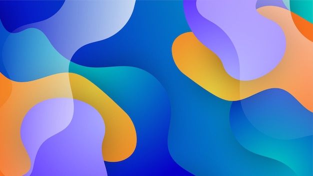 Abstract dynamic blue yellow orange red and orange gradient background
