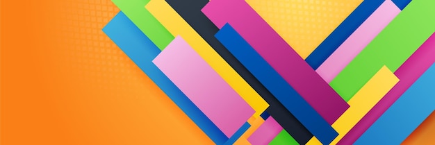 Abstract dynamic colorful vibrant geometric wave colorful background banner Vector abstract graphic design banner pattern background template