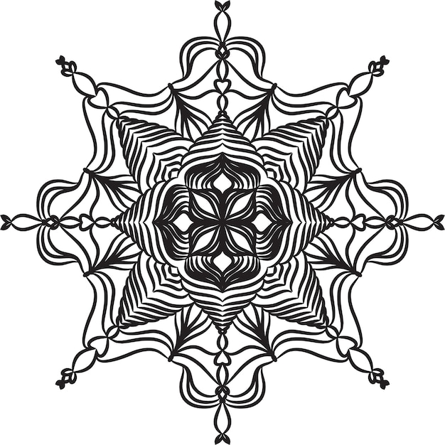 Abstract element for design. Lace elegant mandala.