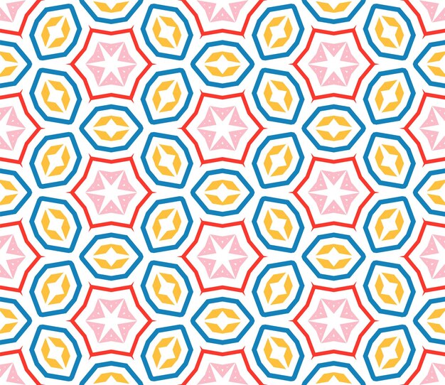 abstract fantasy thin line hexagon, triangle geometric seamless pattern. creative mosaic, tile