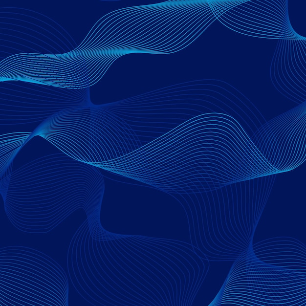 Abstract fine geometry white and light blue on dark blue background