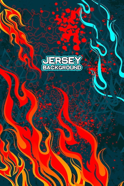 abstract fire Vector background pattern for sport jersey