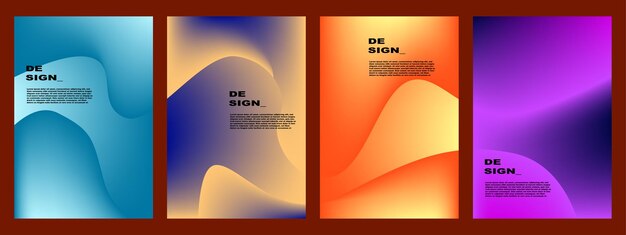abstract flat background set for banner poster template design flyer brochure etc