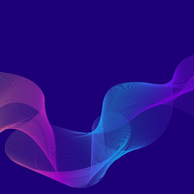 Abstract flowing lines in blue and purple background