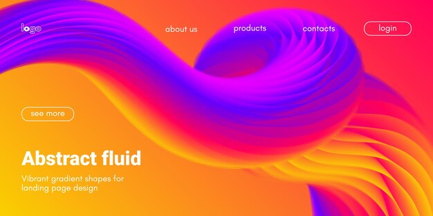 Abstract fluid background with colorful liquid shape