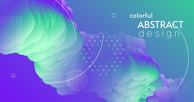 abstract fluid background with colorful liquid shape