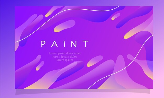 Abstract fluid gradient color background vector design for landing page web background