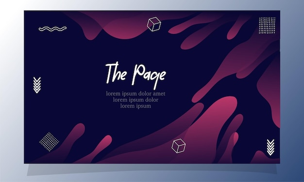 abstract fluid gradient color background vector design for landing page web background