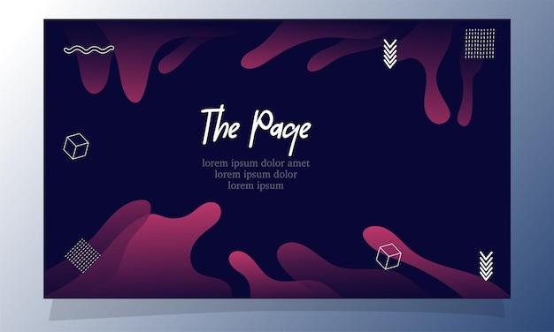 abstract fluid gradient color background vector design for landing page web background